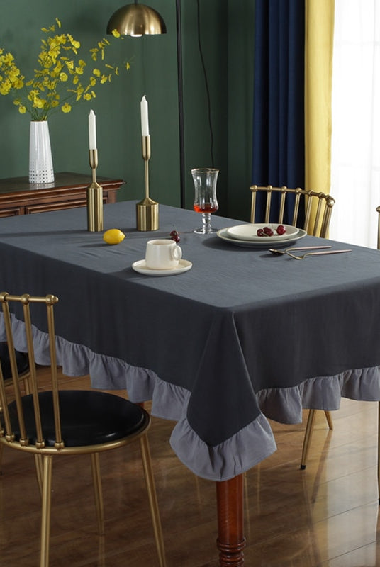 Classic Dining Tablecloth in Grey