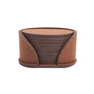 10-Piece Felt Coaster Set with Holder Brown