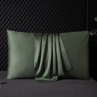 100% Natural Mulberry Silk Pillowcases - Dark Green