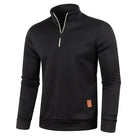 Casual Semi-Zip Men's Jumper Black