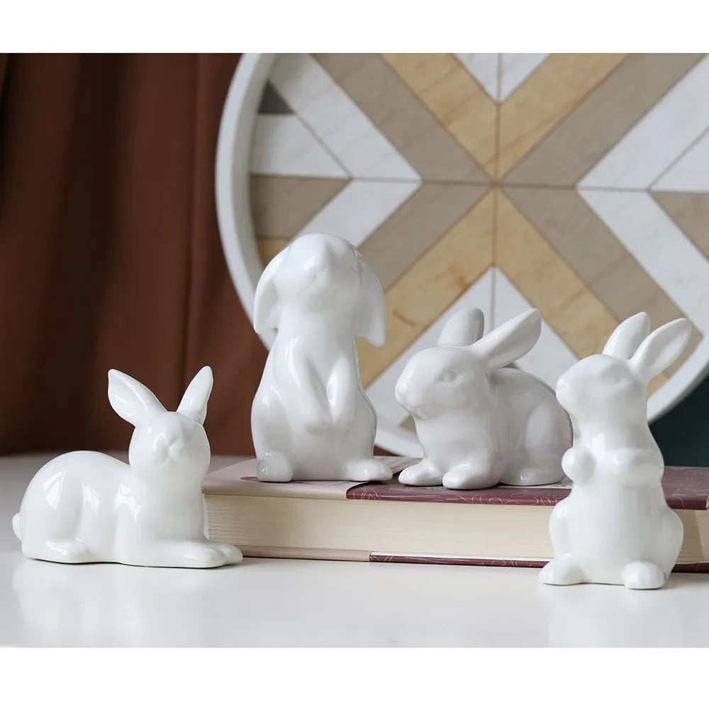 Ceramic Bunny Desktop Ornaments