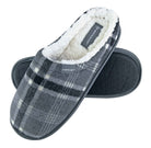 Dunlop Checked Mule Slippers Grey