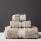 Egyptian Cotton Bath Towel Set - Brown