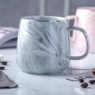 Elegant Marble Ceramic Mug Grey