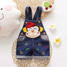 Monkey Animal Denim Infant Dungarees