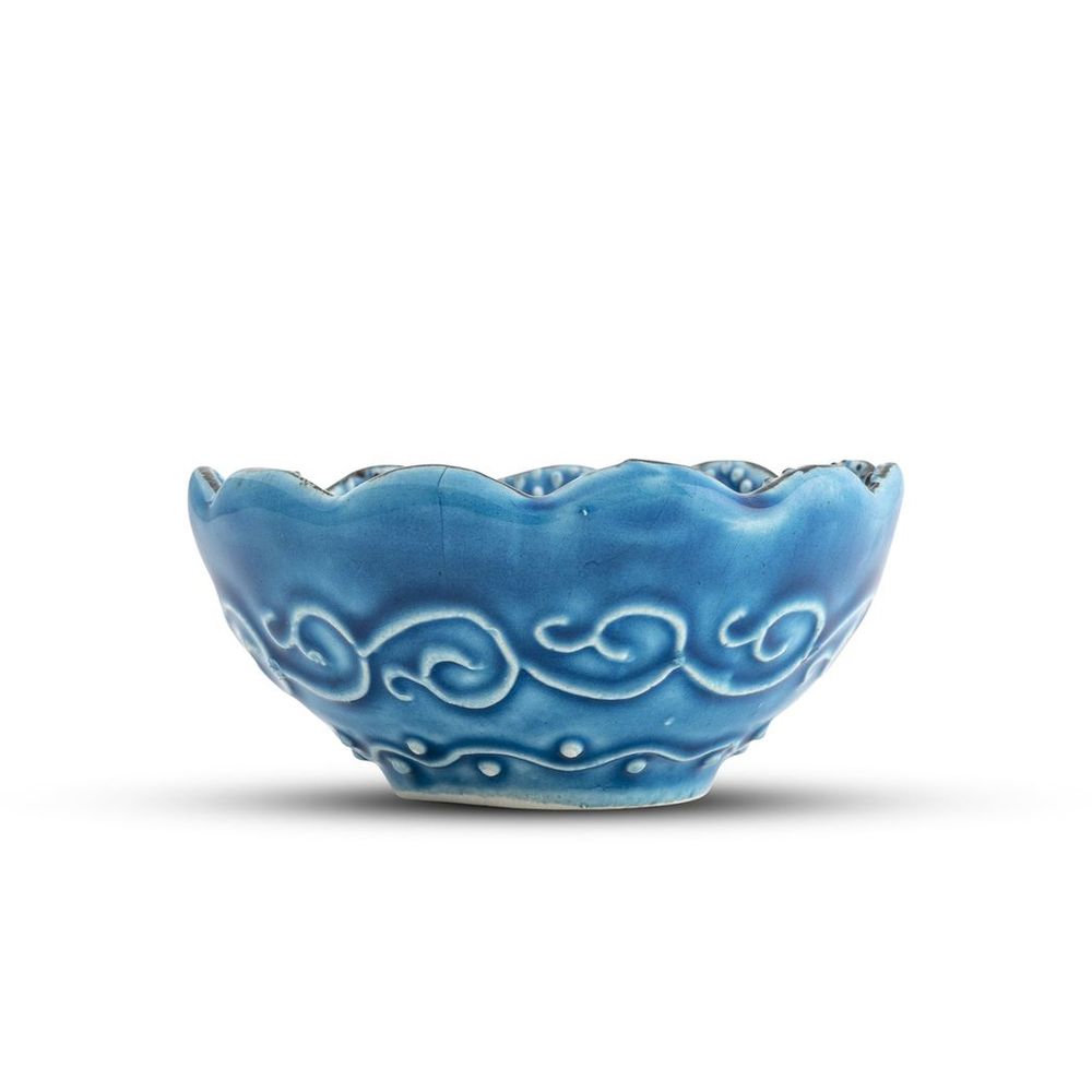 Handcrafted Blue Ceramic Bowl