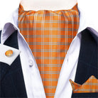 Men's Silk Cravat Set with Cufflinks and Pocket Square