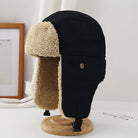 Men's Earflap Fleece Bomber Hat Black