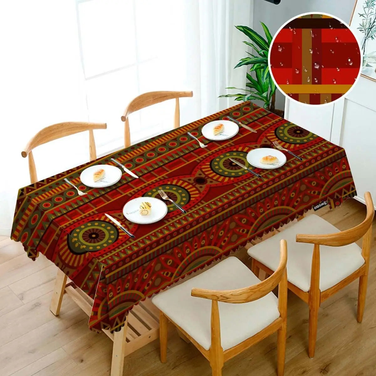 Modern African Geometric Tablecloth