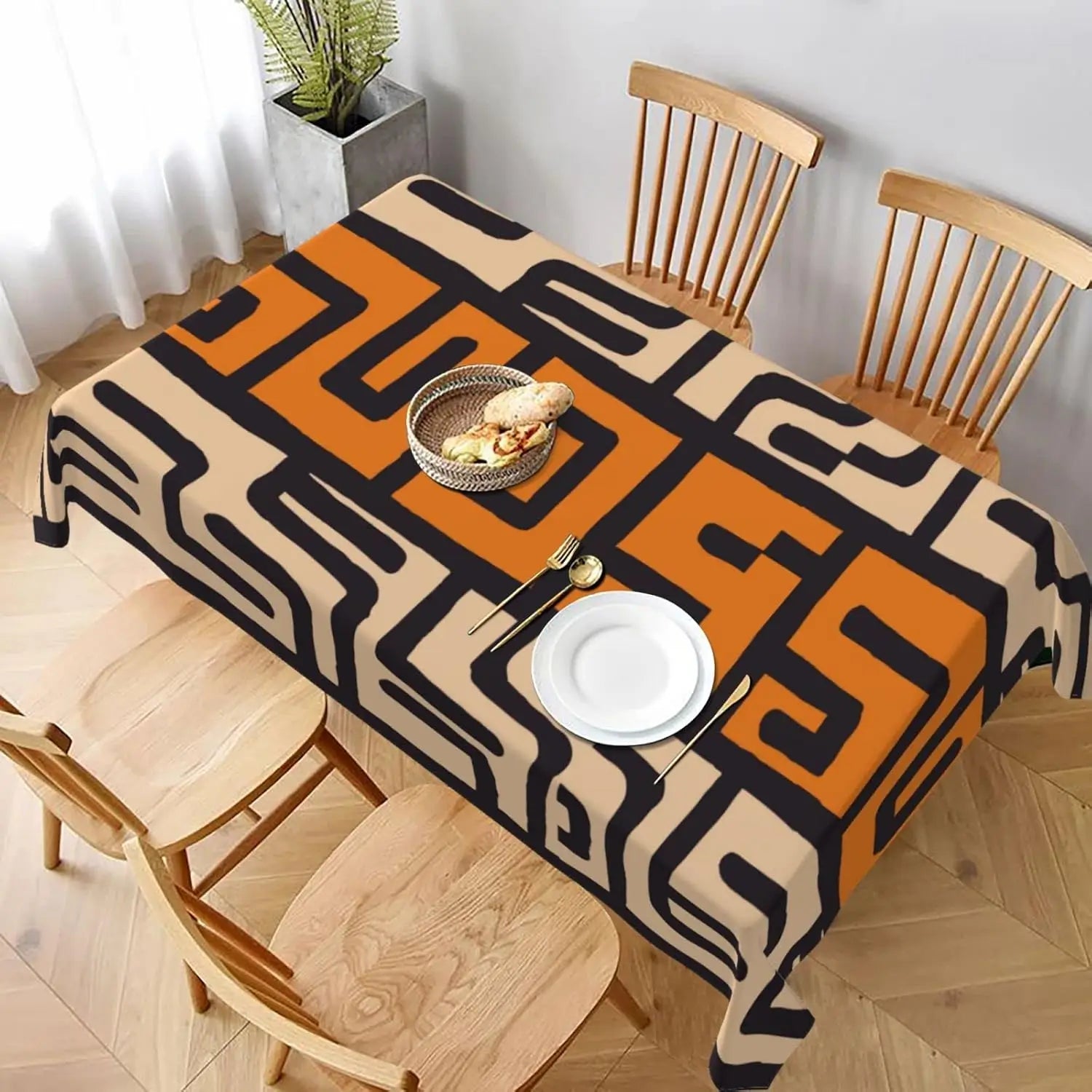 Modern African Geometric Tablecloth