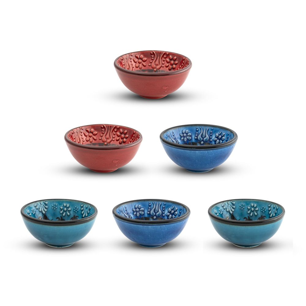 Multicolour Ceramic Bowl - Set of 6