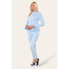 Peplum Frill Loungewear Set Sky Blue