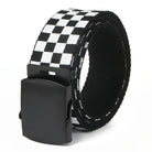 Plaid Men's Canvas Belt Black