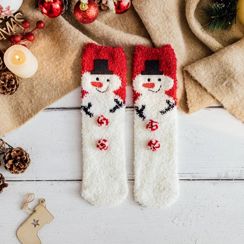 Plush Christmas Sleep Socks