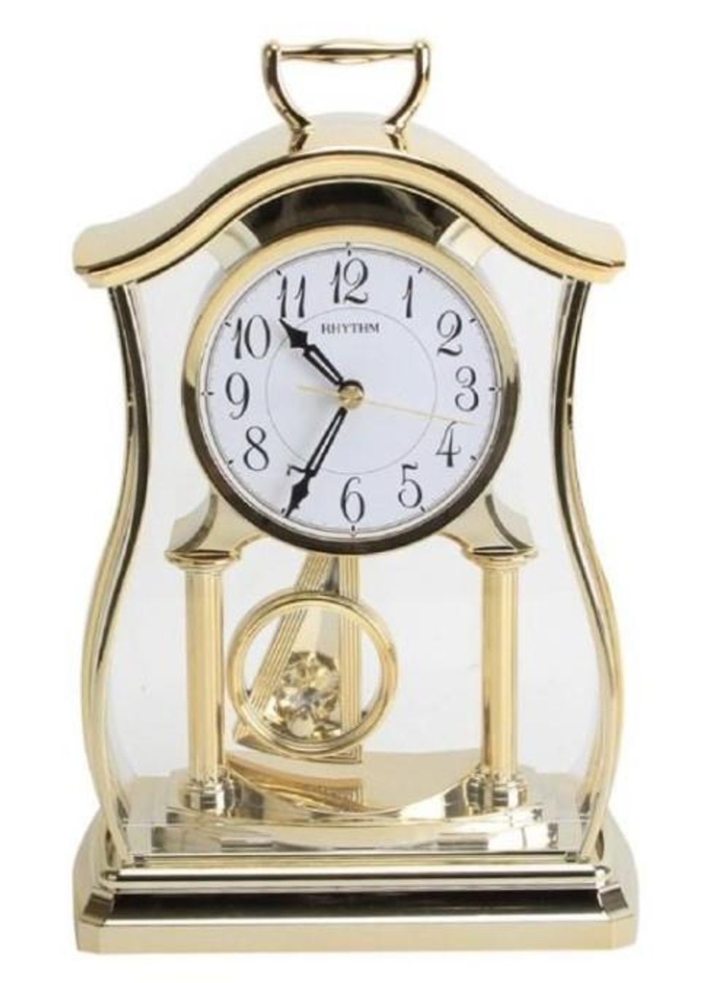 Rhythm Gold Crystal Mantel Clock with Swarovski®