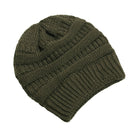 Army Green Women's Knitted Beanie Hat