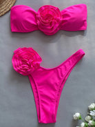 Pink Brazilian Strapless Bandeau Bikini (without Model)