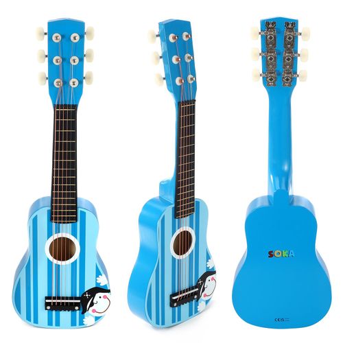 SOKA Wooden Pirate Guitar - Blue