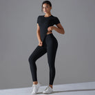 Seamless Workout Two-Piece Set Black