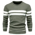 Stylish O-Neck Men's Jumper Army Green