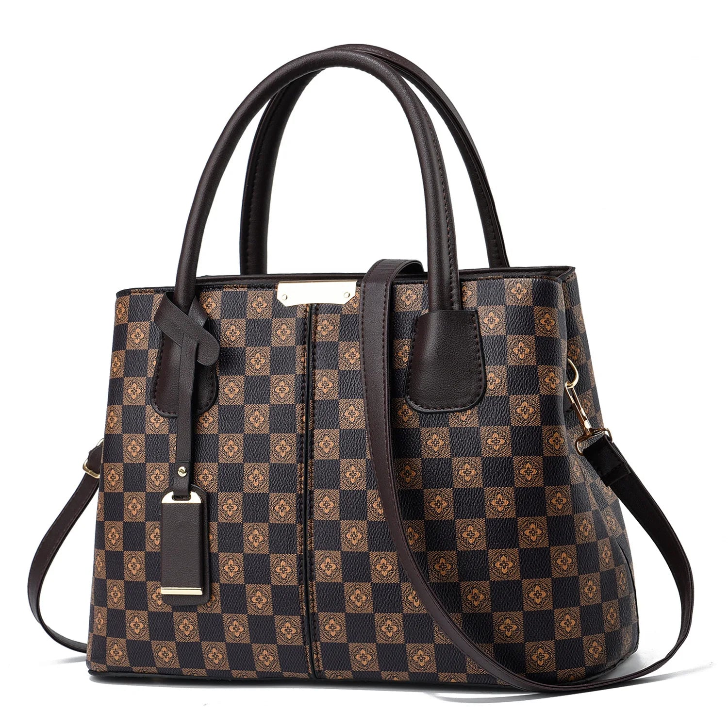 Stylish Plaid Women's Tote Handbag 4