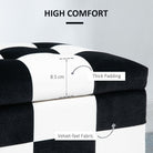 Velvet Button-tufted Storage Ottoman