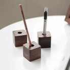 Walnut Wood Desktop Pen Holder